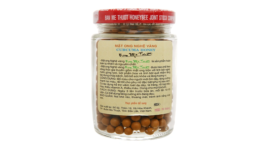 Viên mật ong nghệ vàng Ban Mê Thuột hũ 120g - 2